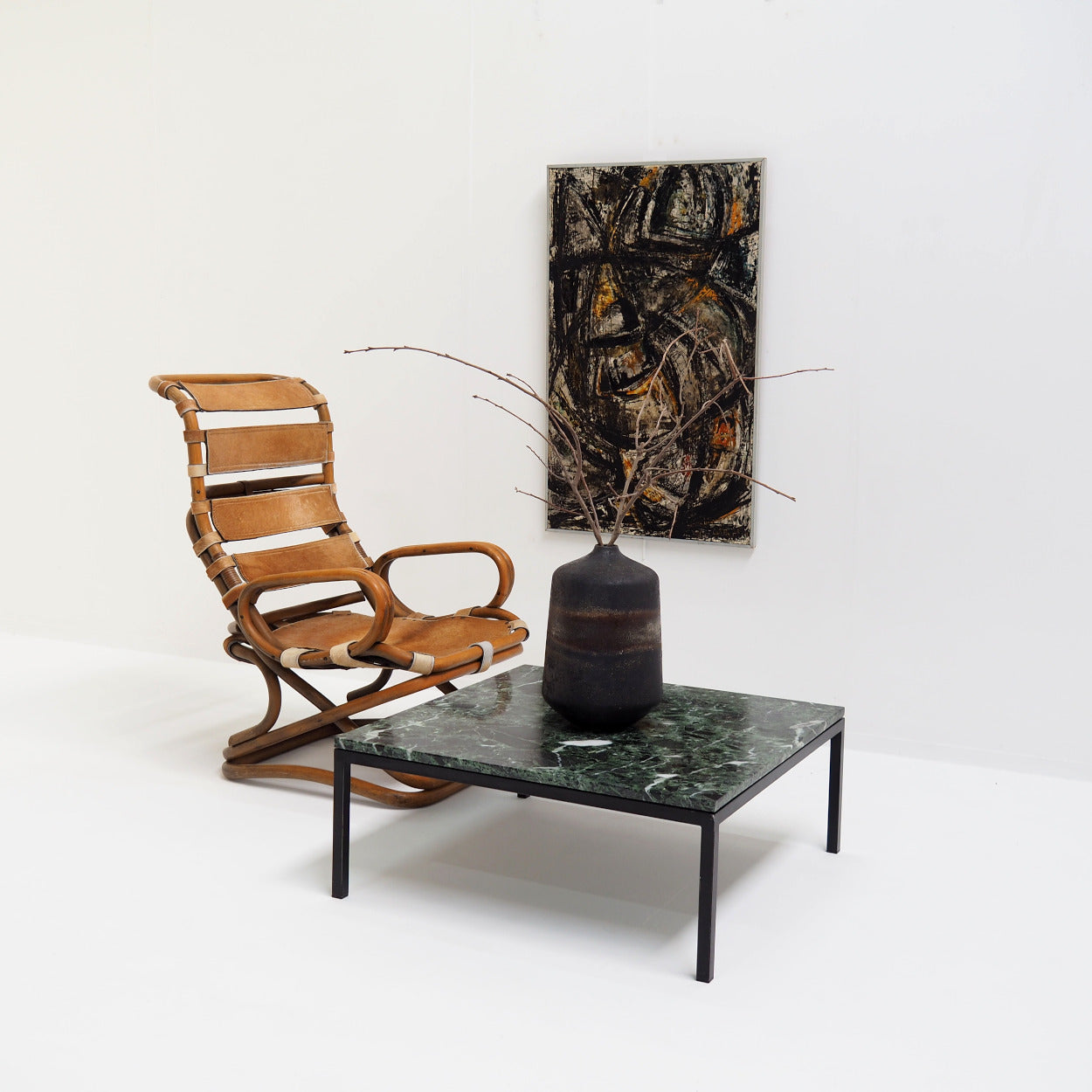 Mid-Century_Modern_Coffee_Table_in_Verdi_Alpi_Green_Marble_and_Black_Metal,_Italy,_1960s