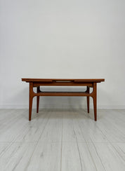 Danish_Extendable_Teak_Coffee_Table_with_Woven_Shelf_and_Pull-Out_Leaves,_Mid-Century_Modern,_1950s–1960s