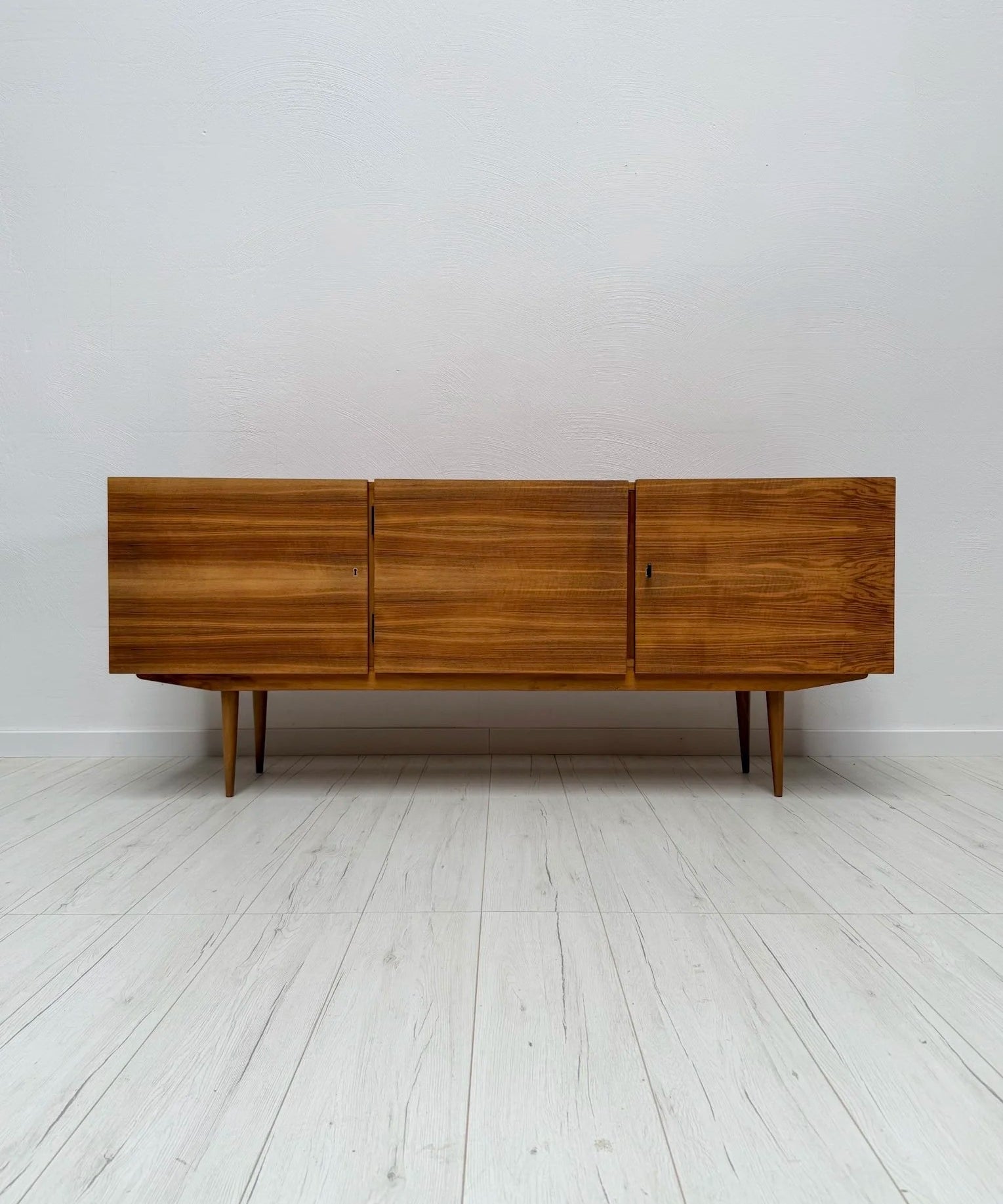 1960s_German_Mid-Century_Modern_Walnut_Sideboard,_Three-Door_Storage_Cabinet