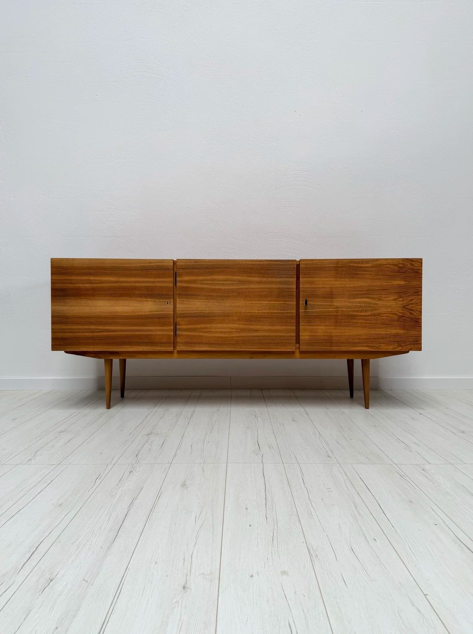 1960s_German_Mid-Century_Modern_Walnut_Sideboard,_Three-Door_Storage_Cabinet