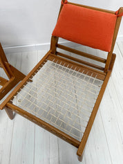 Set_of_2_Hunting_Lounge_Chairs_with_Ottomans_by_Heinz_Heger_for_PGH_Annaberg-Buchholz,_Oak_and_Orange_Fabric,_Mid-Century_Modern