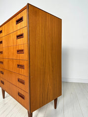 Vintage_Danish_Mid-Century_Modern_Six-Drawer_Dresser_with_Teak_Handles_and_Tapered_Legs,_1960s