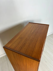 Vintage_Danish_Mid-Century_Modern_Six-Drawer_Dresser_with_Teak_Handles_and_Tapered_Legs,_1960s
