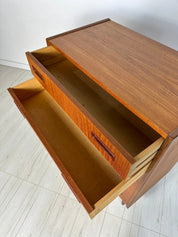 Vintage_Danish_Mid-Century_Modern_Six-Drawer_Dresser_with_Teak_Handles_and_Tapered_Legs,_1960s