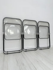 Plia_Folding_Chair_by_Giancarlo_Piretti_for_Anonima_Castelli,_Black_Metal_and_Transparent_Acrylic,_Italy,_1960s