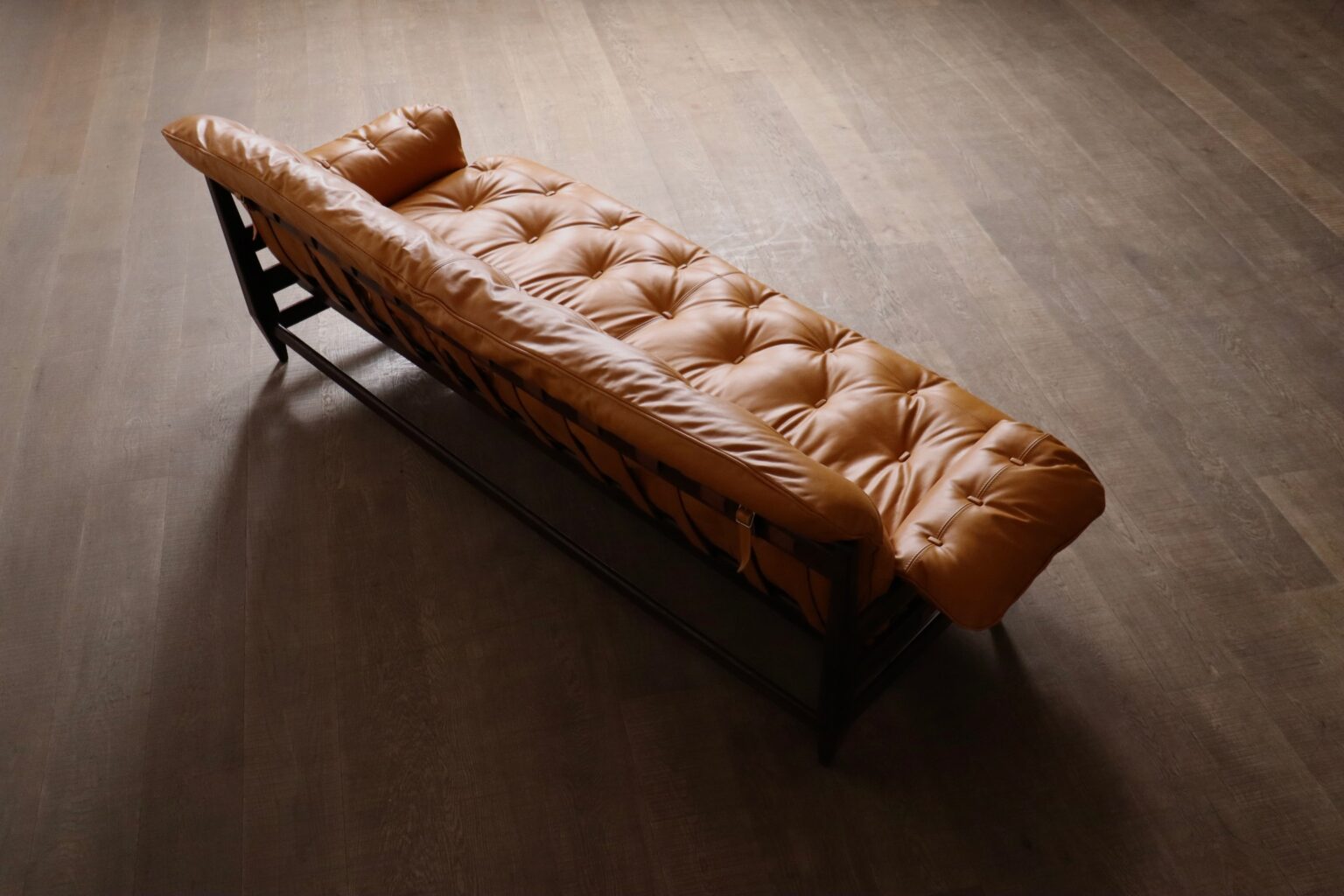 1965_“Rodeio”_Sofa_by_Jean_Gillon_for_Italma_Wood_Art,_Cognac_Leather,_Brazil