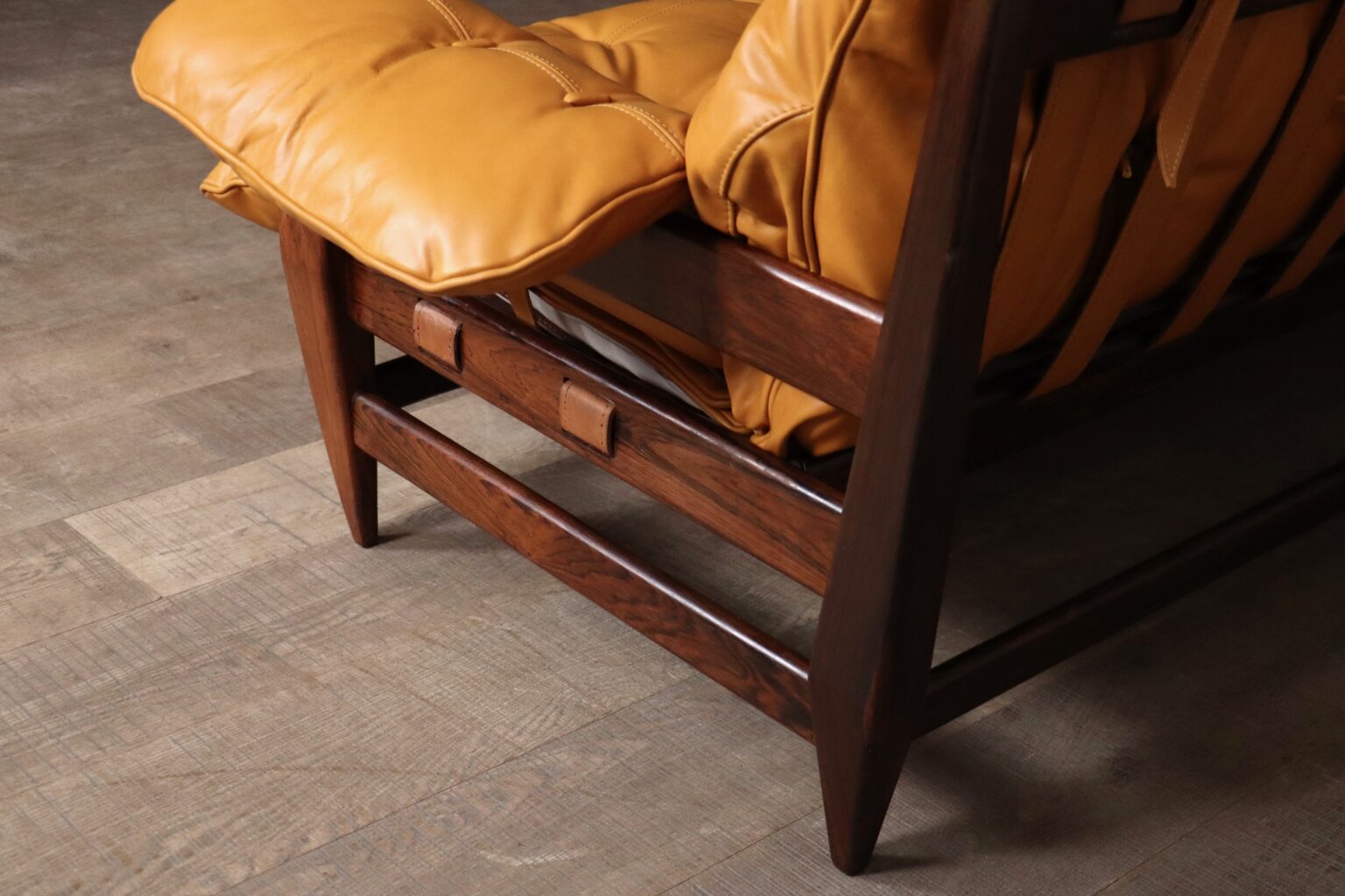 1965_“Rodeio”_Sofa_by_Jean_Gillon_for_Italma_Wood_Art,_Cognac_Leather,_Brazil
