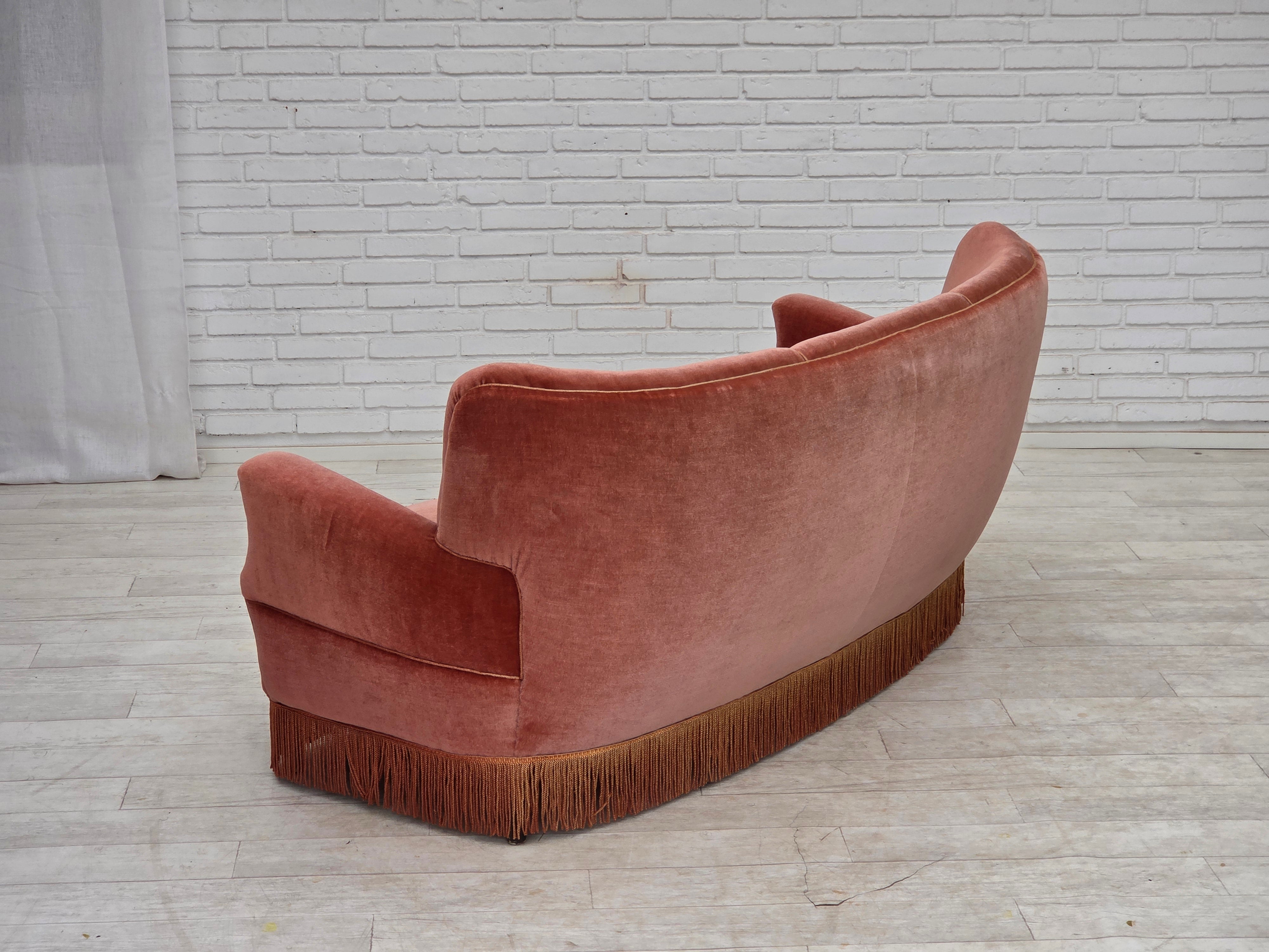 Danish_Curved_3-Seater_Sofa_in_Pink_Velour_with_Beech_Legs,_1970s