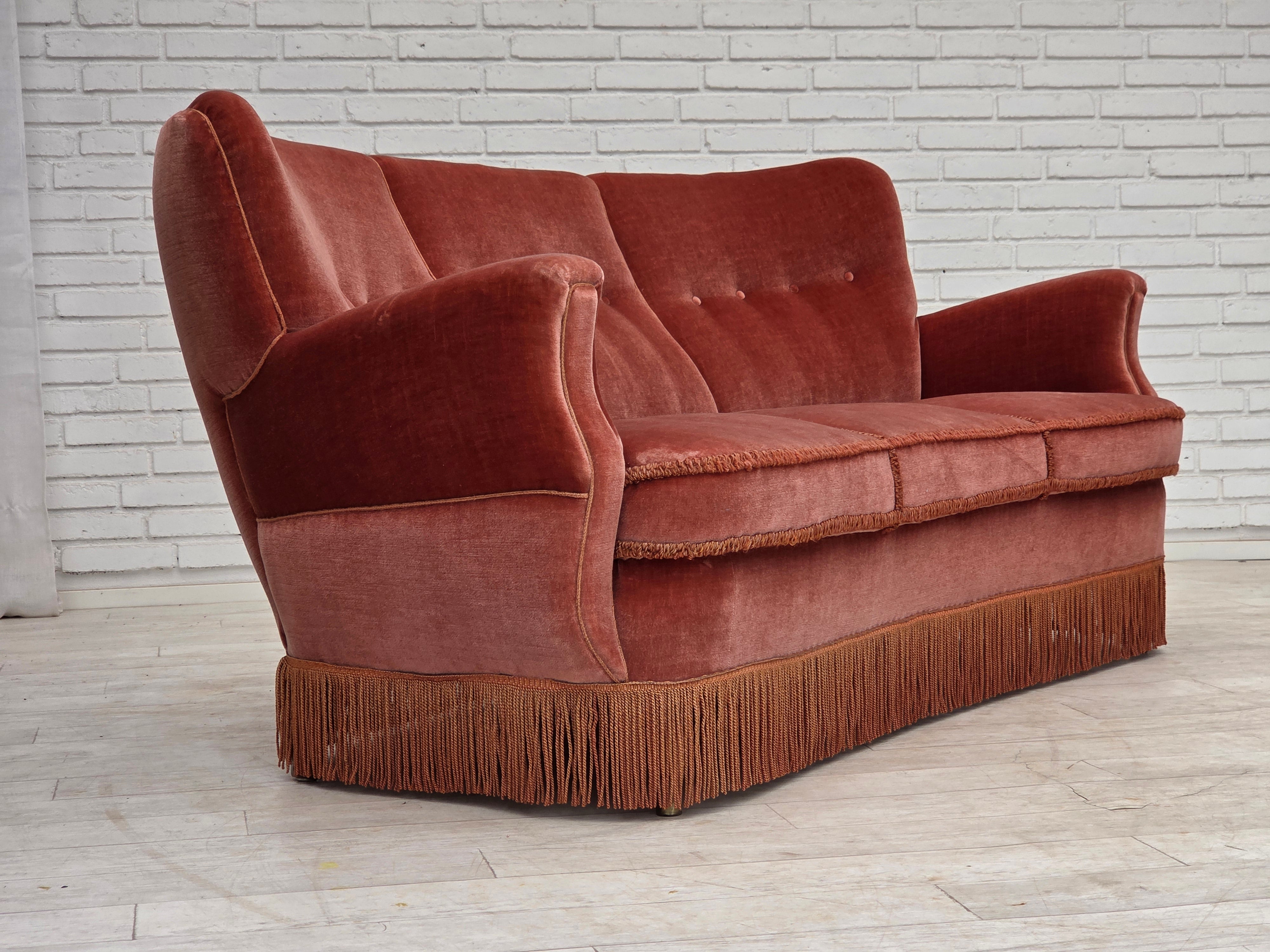 Danish_Curved_3-Seater_Sofa_in_Pink_Velour_with_Beech_Legs,_1970s