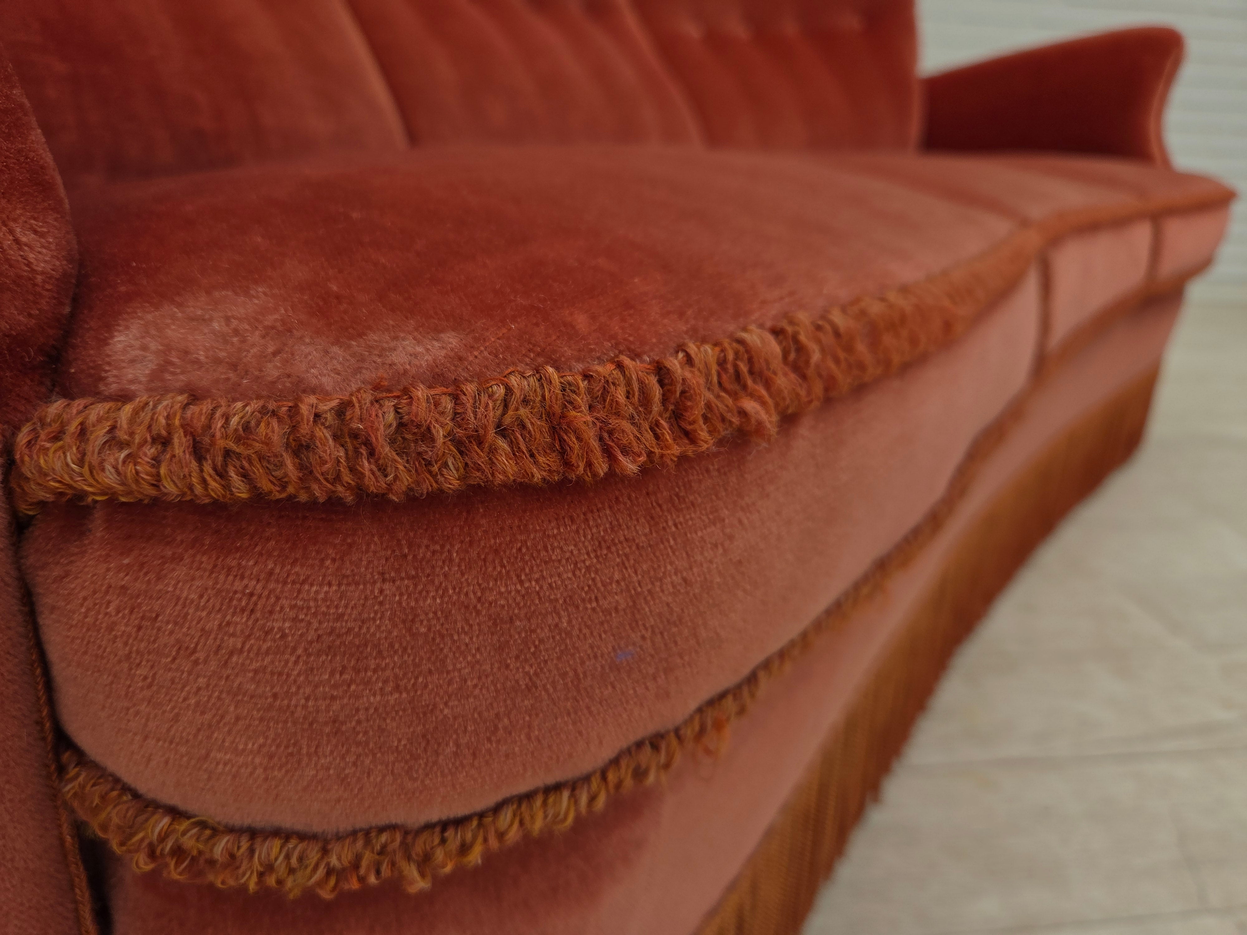 Danish_Curved_3-Seater_Sofa_in_Pink_Velour_with_Beech_Legs,_1970s