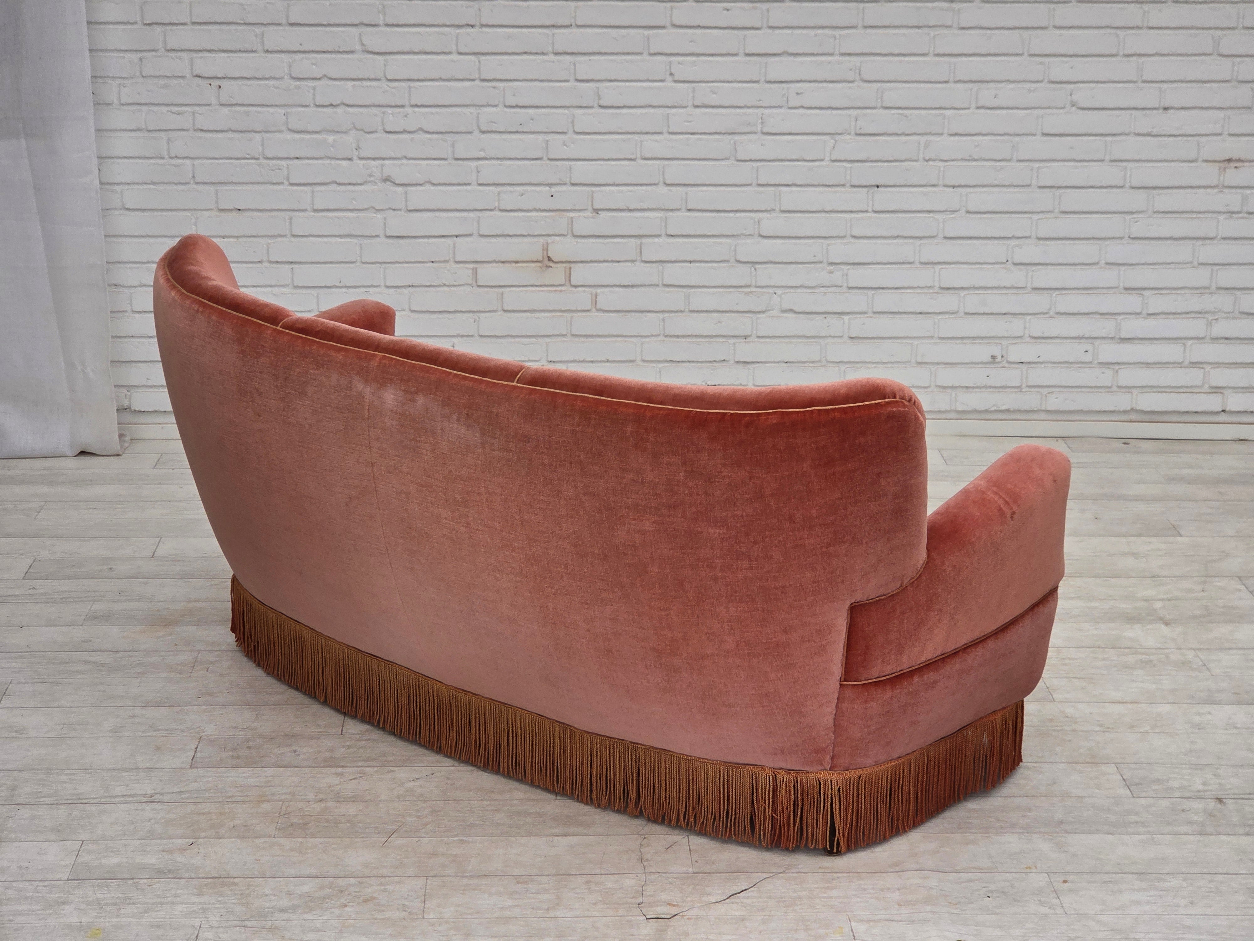 Danish_Curved_3-Seater_Sofa_in_Pink_Velour_with_Beech_Legs,_1970s