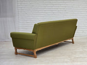 Danish_Green_Wool_3-Seater_Sofa_with_Oak_Frame,_1970s