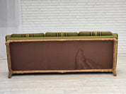 Danish_Green_Wool_3-Seater_Sofa_with_Oak_Frame,_1970s