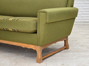 Danish_Green_Wool_3-Seater_Sofa_with_Oak_Frame,_1970s