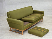 Danish_Green_Wool_3-Seater_Sofa_with_Oak_Frame,_1970s