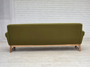 Danish_Green_Wool_3-Seater_Sofa_with_Oak_Frame,_1970s