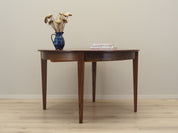 1970s_Danish_Round_Rosewood_Dining_Table_Extendable_Top_Solid_Wood_Legs