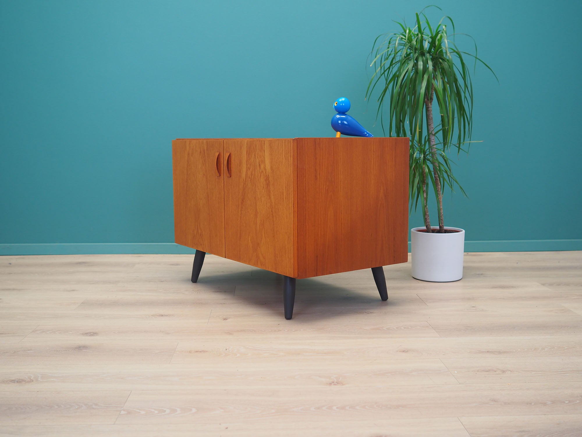 1970s_Danish_Teak_Cabinet_3_Drawers_Solid_Wood_Handles_Black