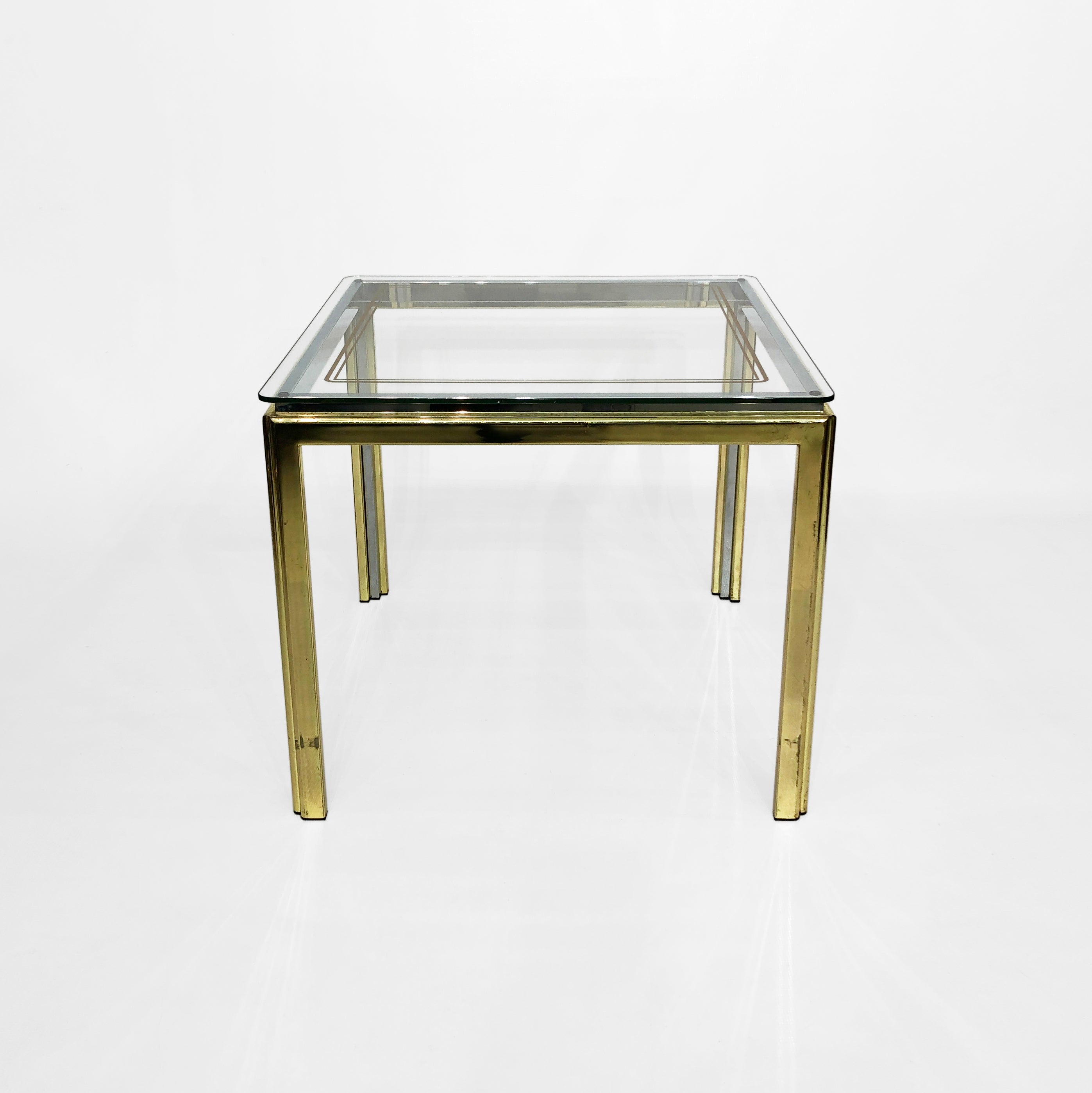 1970s_Brass_And_Chrome_Glass_Side_Table_Renato_Zevi_Glass