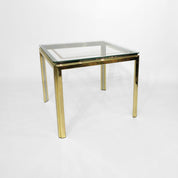 1970s_Brass_And_Chrome_Glass_Side_Table_Renato_Zevi_Glass
