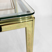 1970s_Brass_And_Chrome_Glass_Side_Table_Renato_Zevi_Glass