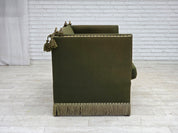 Danish_Mid-Century_Modern_Spanish-Style_Drop-Arm_Two-Seater_Sofa_with_Green_Wool_Upholstery,_1970s