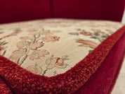 Danish_Drop-Arm_Spanish_2-Seater_Sofa_in_Red_Velour_with_Ash_Legs,_1970s