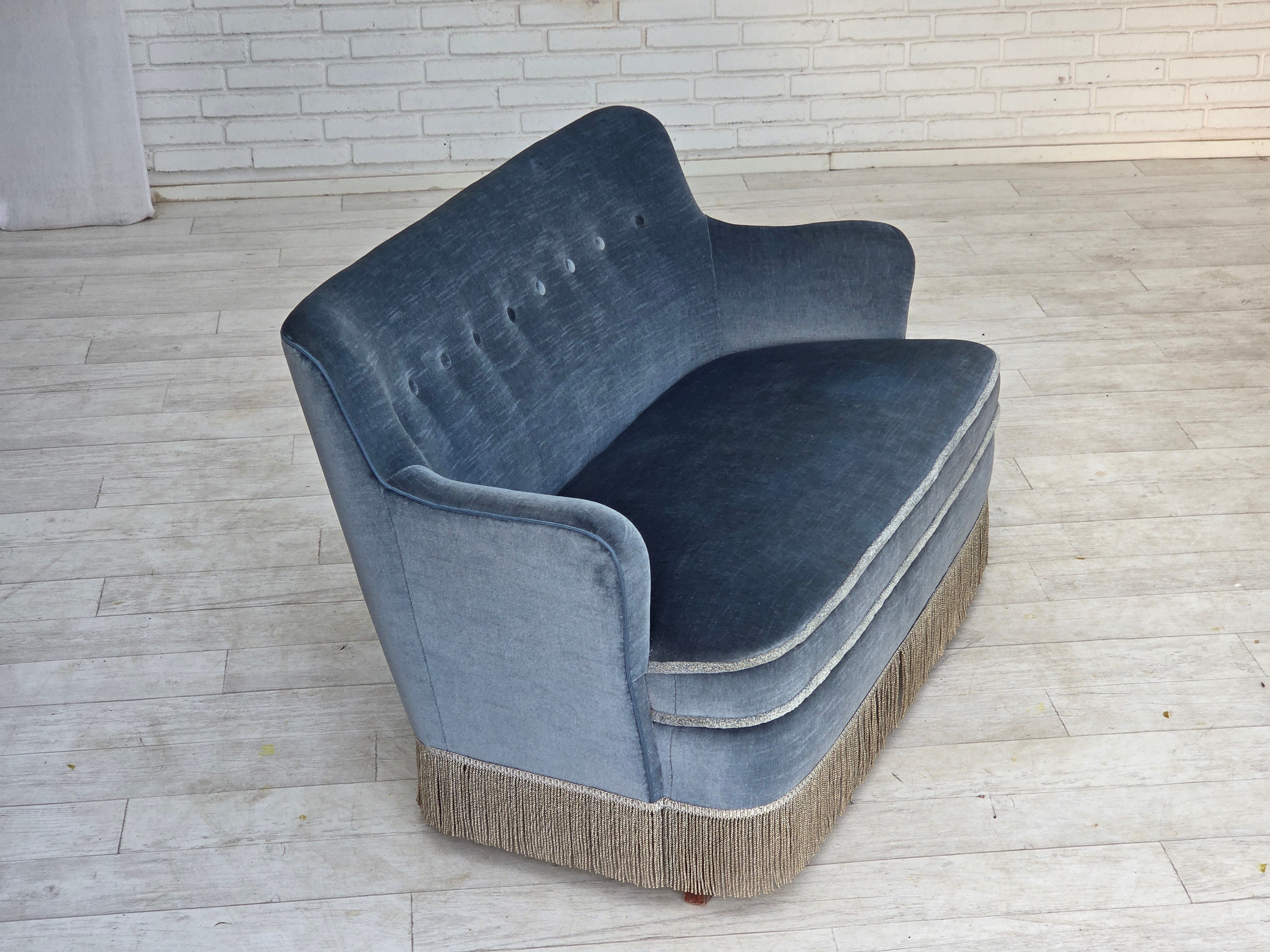 Danish_Mid-Century_Modern_Two-Seater_Sofa_with_Original_Blue_Velour_Upholstery_and_Beech_Legs,_circa_1965-1970