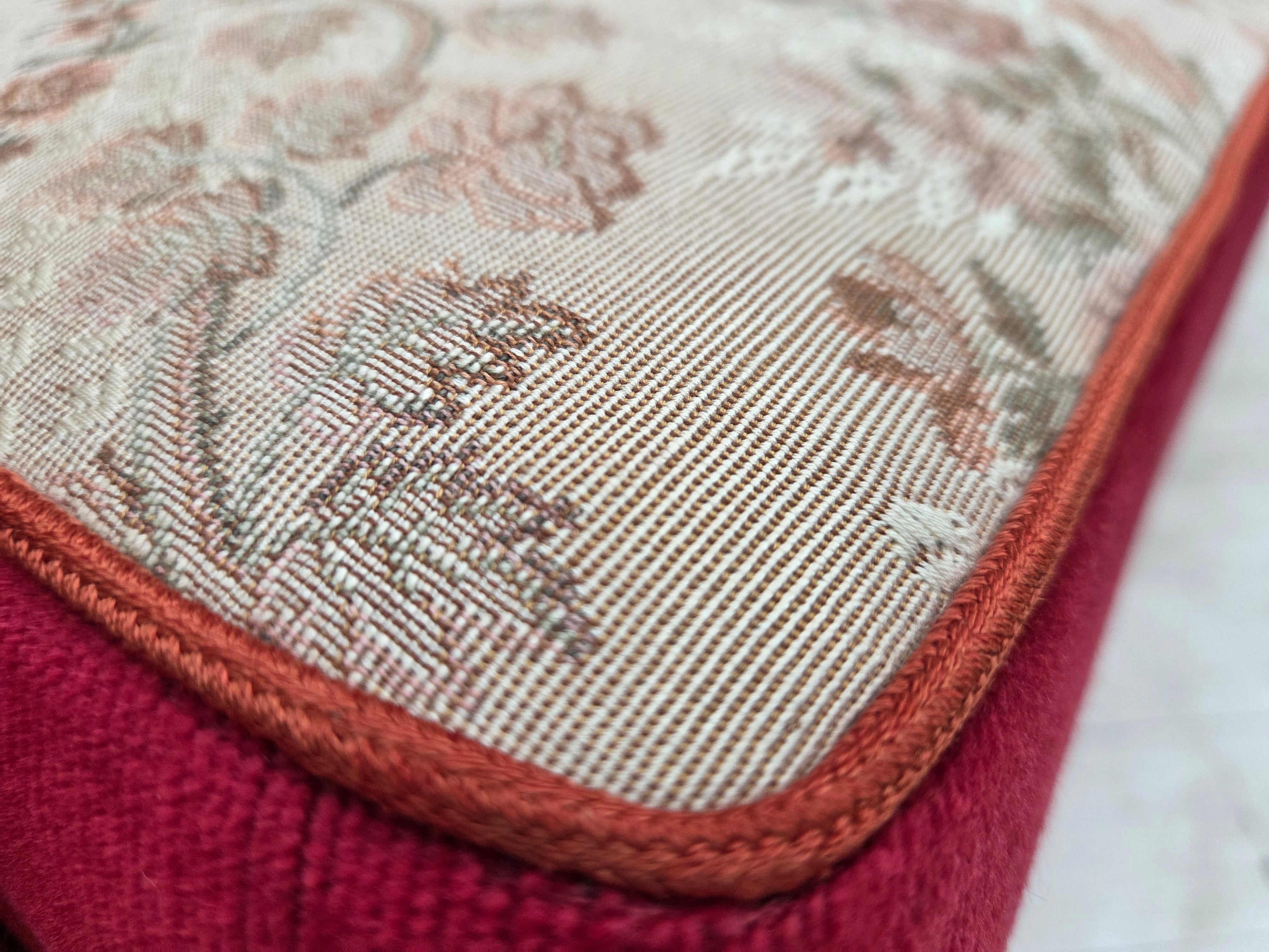 Danish_Spanish_Drop_Arm_Two-Seater_Sofa_in_Red_Velour_and_Jacquard_Fabric,_Denmark,_1970s