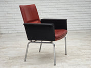 Arne_Vodder_Easy_Chair_for_Sibast_Møbler_in_Leather,_Chrome_and_Wood,_Denmark,_1970s