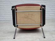 Arne_Vodder_Easy_Chair_for_Sibast_Møbler_in_Leather,_Chrome_and_Wood,_Denmark,_1970s