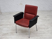 Arne_Vodder_Easy_Chair_for_Sibast_Møbler_in_Leather,_Chrome_and_Wood,_Denmark,_1970s