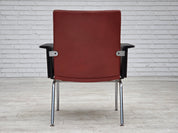 Arne_Vodder_Easy_Chair_for_Sibast_Møbler_in_Leather,_Chrome_and_Wood,_Denmark,_1970s