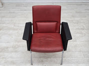 Arne_Vodder_Easy_Chair_for_Sibast_Møbler_in_Leather,_Chrome_and_Wood,_Denmark,_1970s