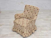 Danish_Mid-Century_Modern_Armchair_with_Original_Jacquard_Upholstery_and_Ash_Wood_Legs,_1970s