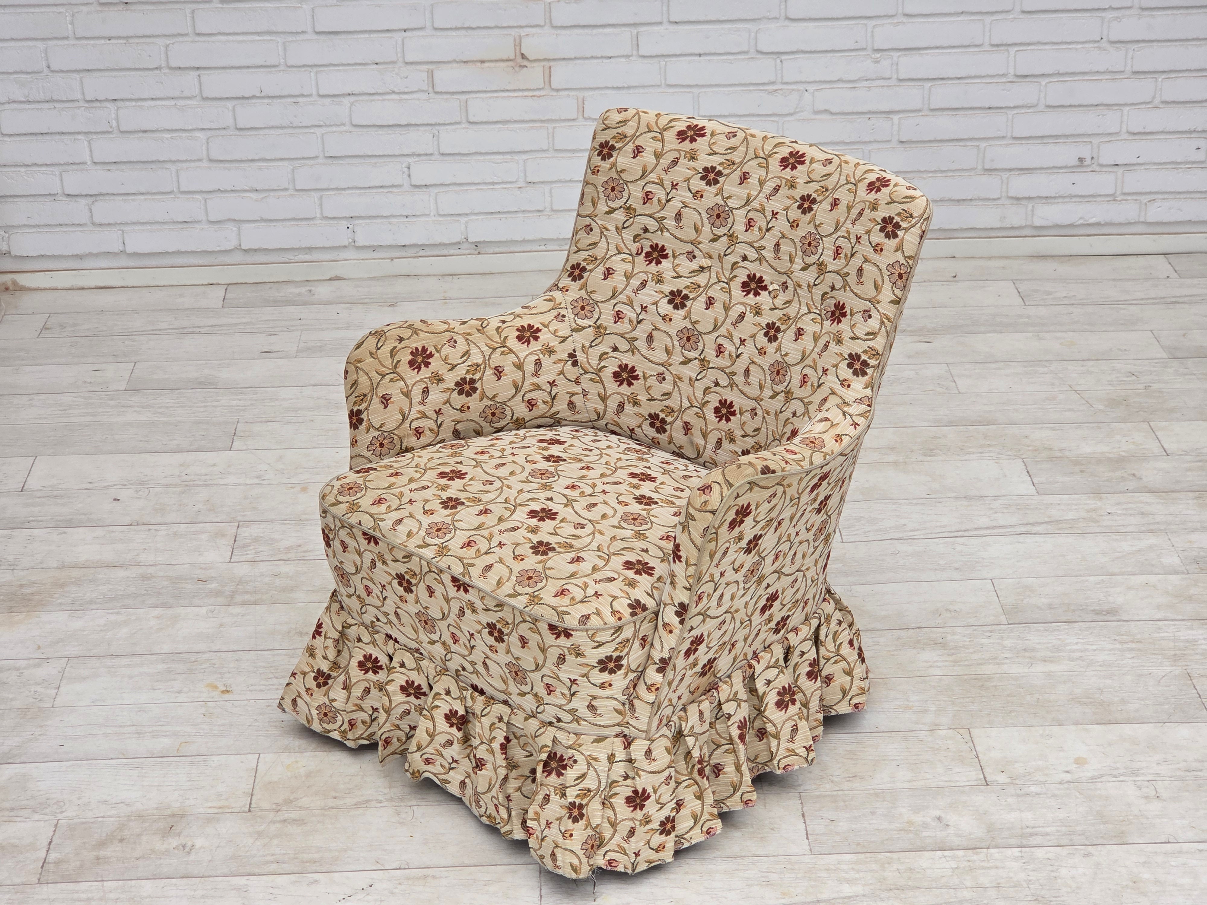 Danish_Mid-Century_Modern_Armchair_with_Original_Jacquard_Upholstery_and_Ash_Wood_Legs,_1970s