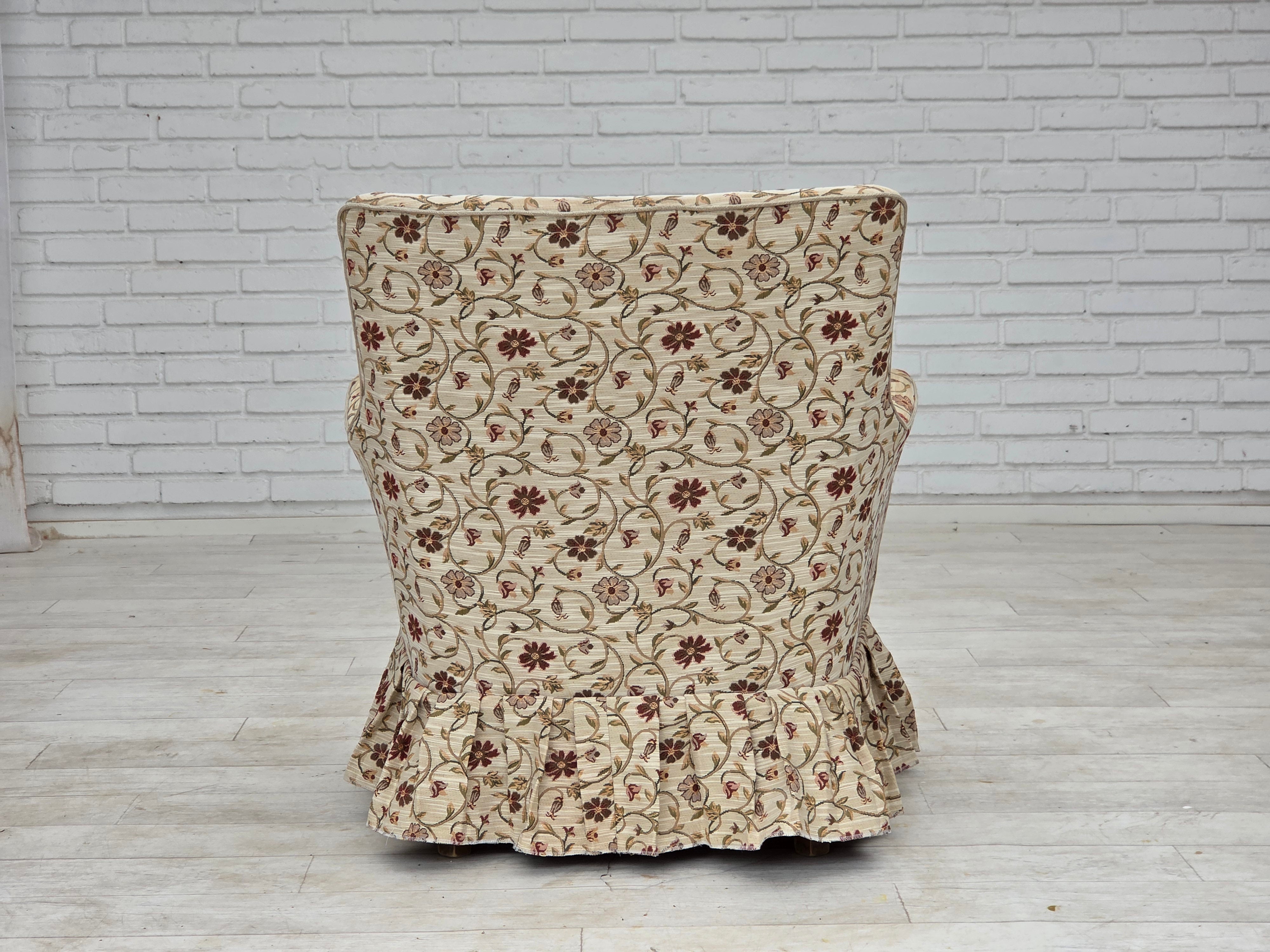 Danish_Mid-Century_Modern_Armchair_with_Original_Jacquard_Upholstery_and_Ash_Wood_Legs,_1970s