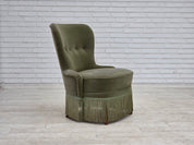 Danish_Lounge_Chair_in_Green_Velour,_Beech_Wood,_Denmark,_1970s