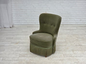 Danish_Lounge_Chair_in_Green_Velour,_Beech_Wood,_Denmark,_1970s