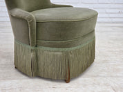 Danish_Lounge_Chair_in_Green_Velour,_Beech_Wood,_Denmark,_1970s