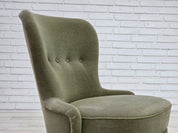 Danish_Lounge_Chair_in_Green_Velour,_Beech_Wood,_Denmark,_1970s