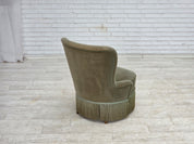 Danish_Lounge_Chair_in_Green_Velour,_Beech_Wood,_Denmark,_1970s