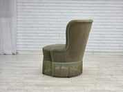 Danish_Lounge_Chair_in_Green_Velour,_Beech_Wood,_Denmark,_1970s
