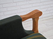 Danish_Oak_Lounge_Chair_in_Green_Wool,_Denmark,_1970s