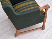 Danish_Oak_Lounge_Chair_in_Green_Wool,_Denmark,_1970s