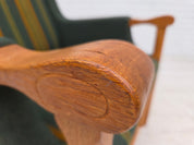 Danish_Oak_Lounge_Chair_in_Green_Wool,_Denmark,_1970s