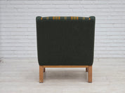 Danish_Oak_Lounge_Chair_in_Green_Wool,_Denmark,_1970s