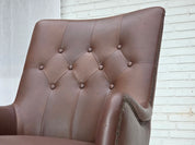 Danish_Brown_Leather_Lounge_Chair_with_Beech_Legs,_1970s
