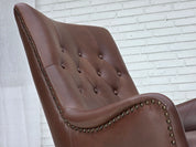 Danish_Brown_Leather_Lounge_Chair_with_Beech_Legs,_1970s