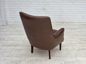 Danish_Brown_Leather_Lounge_Chair_with_Beech_Legs,_1970s